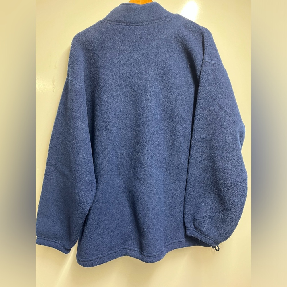 VTG Planet Hollywood Las Vegas navy blue fleece quarter-zip pullover jacket Xl - Picture 6 of 7